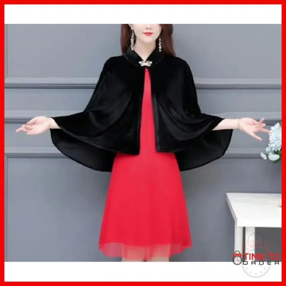 Velvet Shawl Wrap for Women - Soft Lightweight Wedding Evening Dress Accessory
